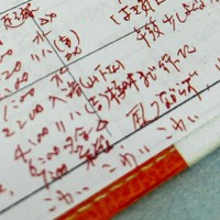亡くなった母が記していた手帳の一部。熊本地震の前震発生後には「こわい　こわい　こわい」「ねむれず」などと記されていた＝遺族提供