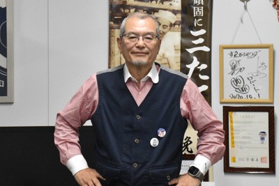 ゆで太郎システムの池田智昭社長＝東京都品川区で2026年3月23日午後5時38分、太田敦子撮影
