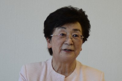 照川由美子氏＝勝浦市役所で2022年7月29日、岩崎信道撮影