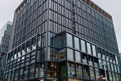 ソフトバンクの新オフィスが入る予定のワン・フクオカ・ビルディング＝福岡市中央区で2026年4月1日、中園敦二撮影