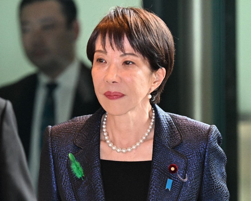 首相官邸に入る高市早苗首相＝2026年4月15日午前10時50分、平田明浩撮影