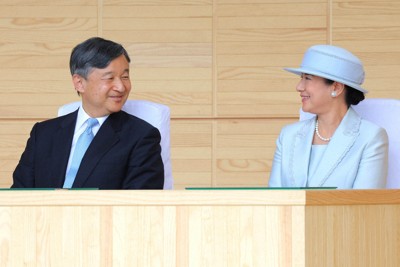 3年前の全国植樹祭に出席された天皇、皇后両陛下＝岩手県陸前高田市で2023年6月4日午後2時31分、宮武祐希撮影