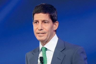FRB新議長に就任する見通しのウォーシュ氏＝2025年4月、Bloomberg