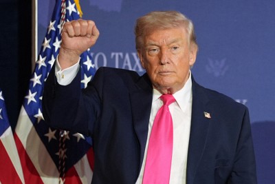 米国のトランプ大統領＝米ラスベガスで2026年4月16日、AP