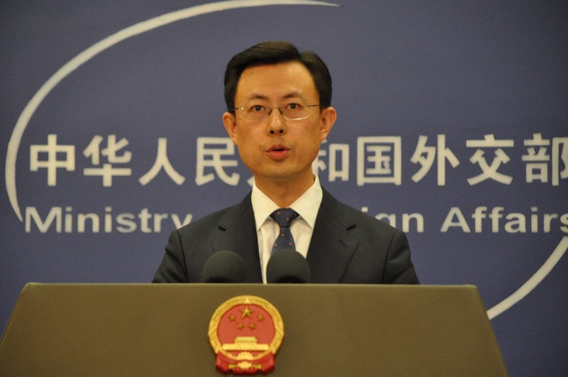中国外務省の郭嘉昆副報道局長＝北京で2025年12月17日、畠山哲郎撮影