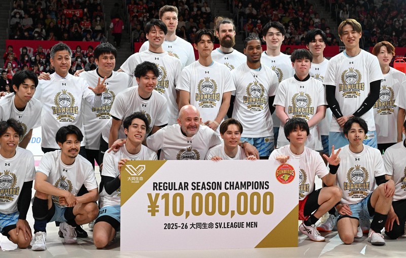 バレーSVリーグ サントリーサンバーズ大阪がレギュラーシーズン優勝を