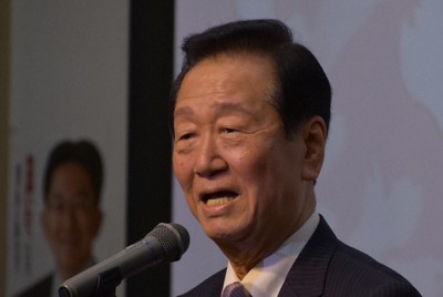 衆院選落選をおわびした小沢一郎氏＝盛岡市で2026年4月18日午後3時54分、山田英之撮影