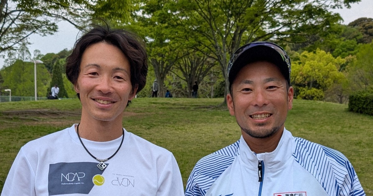 男子35歳以上ダブルス、佐藤・坂根組優勝　毎日オープンテニス