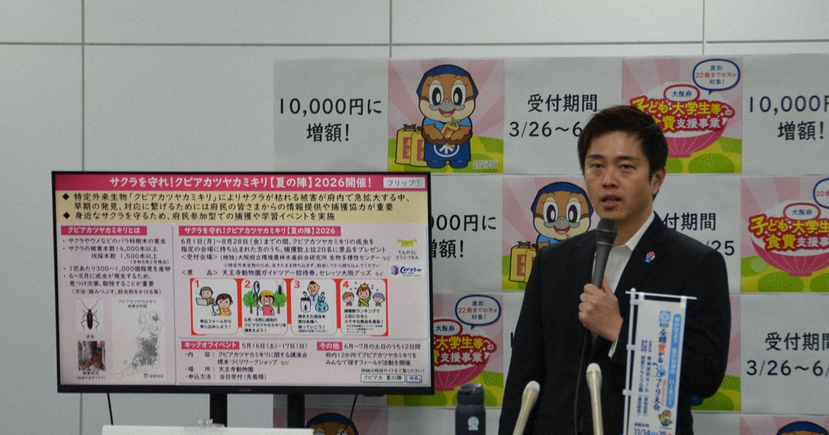 大阪「夏の陣」、守は桜　敵はあの虫、捕獲したら見返りも