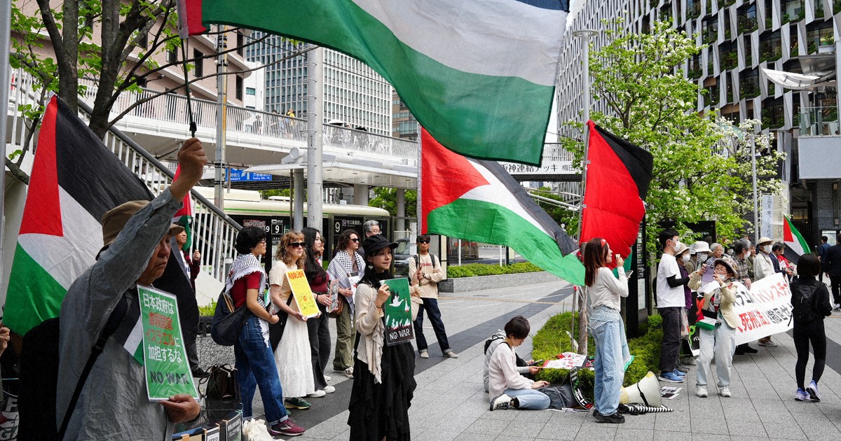 イスラエルの死刑法案「撤回を」　ガザ侵攻巡り大阪で市民デモ