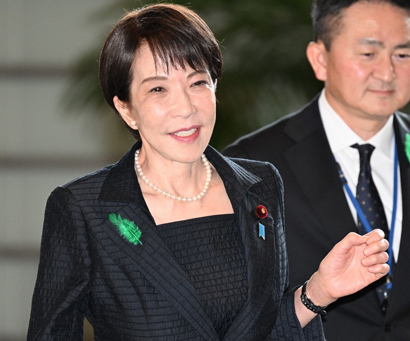 首相官邸に入る高市早苗首相＝2026年4月20日午前11時3分、平田明浩撮影
