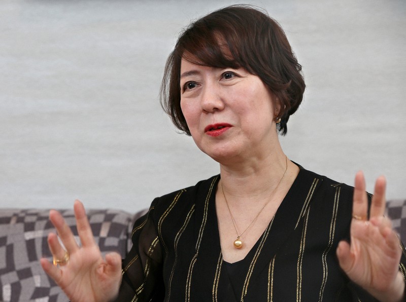 脚本家の中園ミホさん＝山下浩一撮影