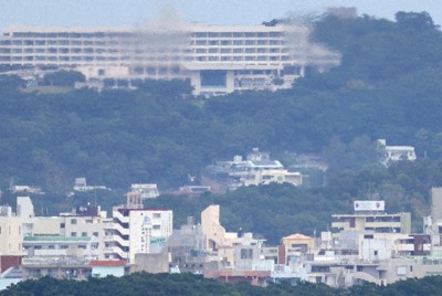 米軍普天間飛行場に飛来した米軍オスプレイ＝沖縄県宜野湾市で2023年12月1日