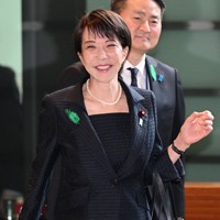 首相官邸に入る高市早苗首相＝2026年4月20日午前11時2分、平田明浩撮影