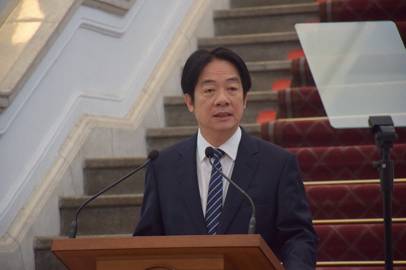 台湾の頼清徳総統＝台北市の総統府で2025年5月20日、林哲平撮影