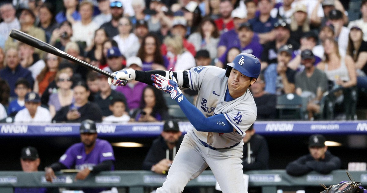 大谷翔平、52試合連続出塁　三回に右前打　今季初盗塁もマーク