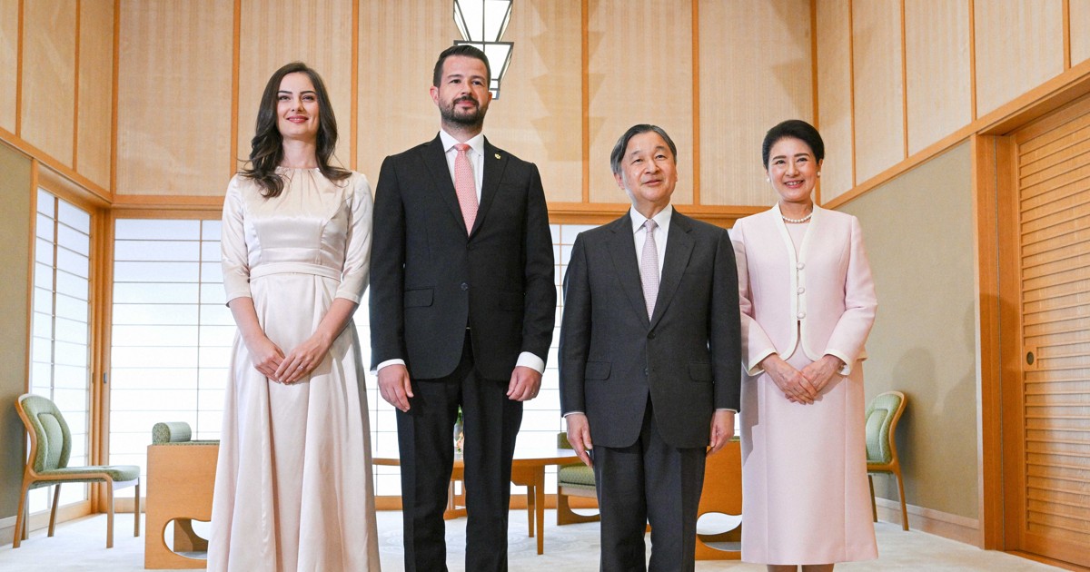 天皇、皇后両陛下がモンテネグロのミラトビッチ大統領夫妻と会見 [写真