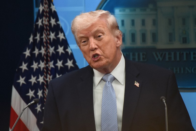 米国のトランプ大統領＝ワシントンのホワイトハウスで2026年4月6日、松井聡撮影
