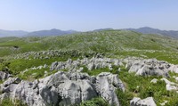 This undated file photo shows a landscape featuring the Mine-Akiyoshidai geopark in Mine, Yamaguchi Prefecture. (Photo courtesy of Japanese Geoparks Network)(Kyodo) 