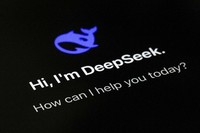 The smartphone apps DeepSeek page is seen on a smartphone screen in Beijing, Jan. 28, 2025. (AP Photo/Andy Wong, File)