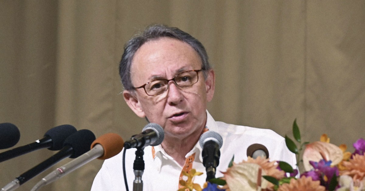 Okinawa gov. opposing base relocation announces 3rd re-election bid