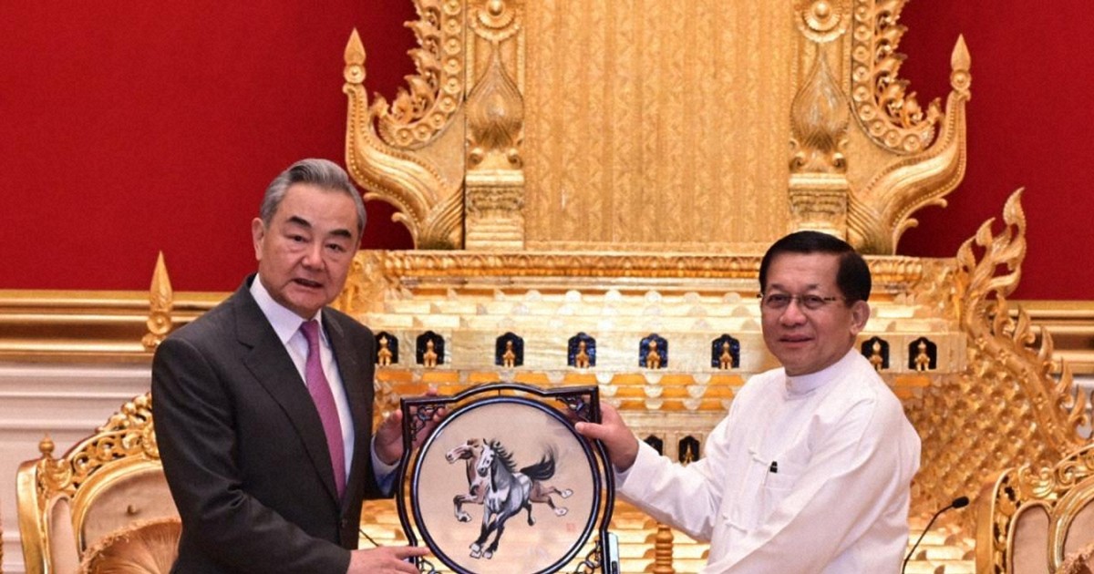 中国、ミャンマー親軍政権支持を強調　王毅外相が新大統領と会談