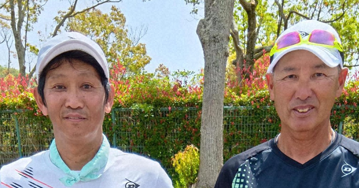 男子60歳以上ダブルス、原薗・高橋組が優勝　毎日オープンテニス