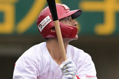 【ENEOS－Honda】五回裏Honda2死、三浦良裕が本塁打を放つ＝京都市右京区のわかさスタジアム京都で2026年4月26日、渡部直樹撮影