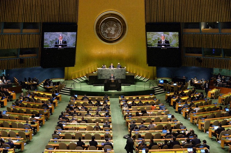前回のNPT再検討会議＝米ニューヨークの国連本部で2022年