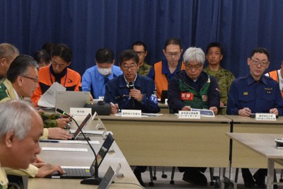 山林火災の支援状況が報告された県災害対策本部員会議＝岩手県庁で2026年4月27日午前10時4分、山田英之撮影