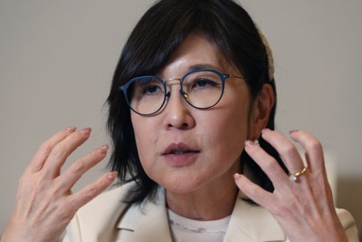 再審制度見直し問題で持論を述べる自民党の稲田朋美元政調会長＝国会内で2026年4月27日、小林努撮影