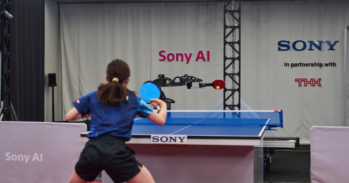 サーブは15種　ソニーがAI卓球ロボ開発、強豪相手に3勝2敗