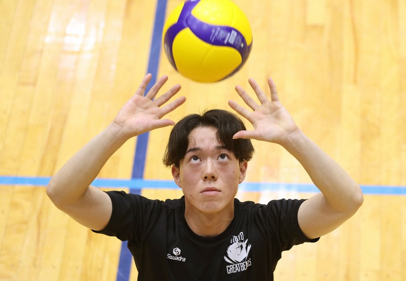 トスの質に自信を持っているという近藤蘭丸選手＝東京都江東区で2026年4月22日、小林努撮影