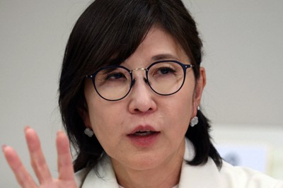 再審制度見直し問題で持論を述べる自民党の稲田朋美元政調会長＝国会内で2026年4月27日、小林努撮影
