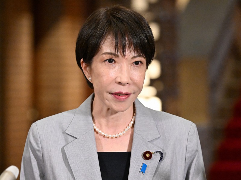 ベトナムとオーストラリアを訪問するのを前に報道陣の取材に応じる高市早苗首相＝首相公邸で2026年5月1日午後2時11分、平田明浩撮影