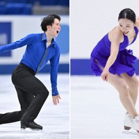 友野一希（左）と青木祐奈が「ラ・ラ・ランド」で共演