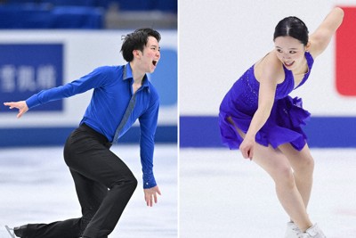 友野一希（左）と青木祐奈が「ラ・ラ・ランド」で共演