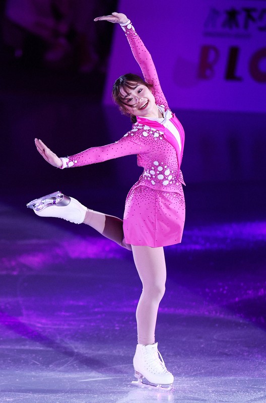 アイスショー「ブルーム・オン・アイス」で演技する島田麻央＝兵庫県尼崎市の尼崎スポーツの森で2026年5月1日、前田梨里子撮影