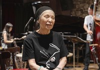 This photo shows Kyoko Seki at her jazz club Body & Soul in Tokyo on Aug. 27, 2024. (Kyodo)