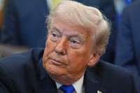 President Donald Trump speaks to reporters in the Oval Office of the White House, April 30, 2026, in Washington. (AP Photo/Alex Brandon)