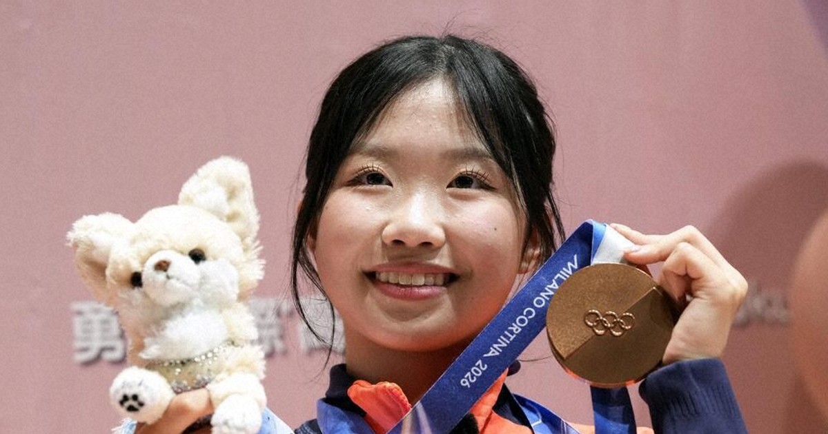 フィギュアスケート ミラノ五輪で銅 中井「楽しんだ」 流山で祝賀会