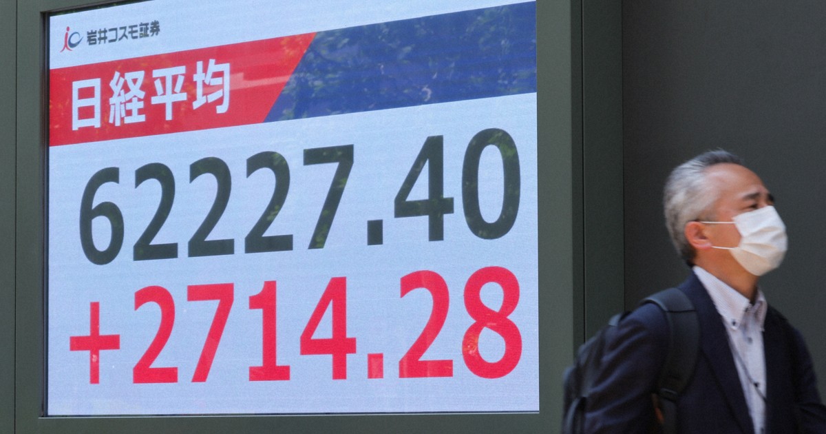 日經指數盤中首度衝破6萬2千點 終結戰事預期推升日股