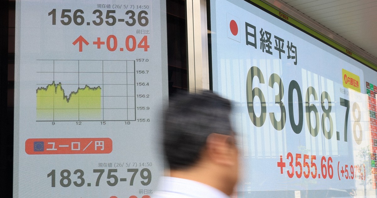 日経平均終値、初の6万2000円台　上げ幅も過去最大