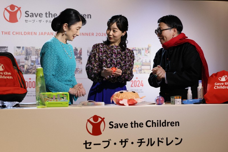 秋篠宮妃紀子與佳子公主出席「救助兒童會日本」40周年紀念活動