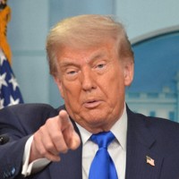 記者会見するトランプ米大統領＝ホワイトハウスで2025年6月27日、西田進一郎撮影