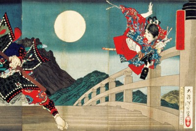 月岡芳年 《義経記五條橋之図》 明治14年（1881） 横浜美術館蔵（加藤栄一氏寄贈）