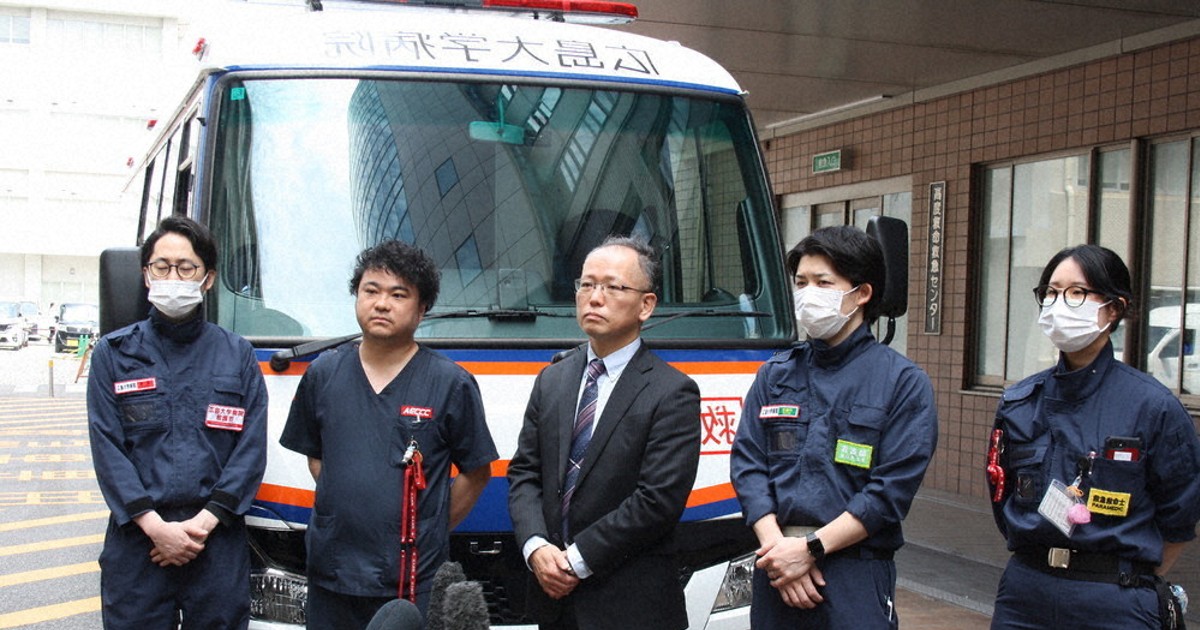 広島大病院で「走るICU」始動　遠隔診療システムも備える