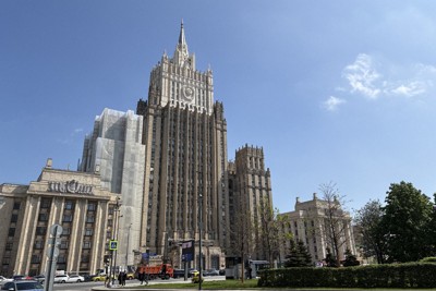 ロシア外務省＝モスクワで2026年5月13日、真野森作撮影