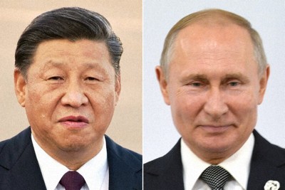 中国の習近平国家主席（左）とプーチン露大統領
