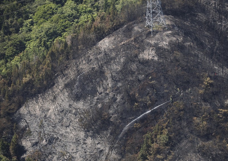 広島県福山市で山林火災 廃材燃やしていた火、燃え移ったか | 毎日新聞